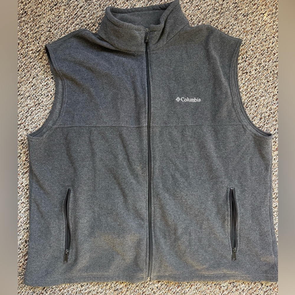 Columbia Gray Fleece vest Jacket XXL Big Men’s